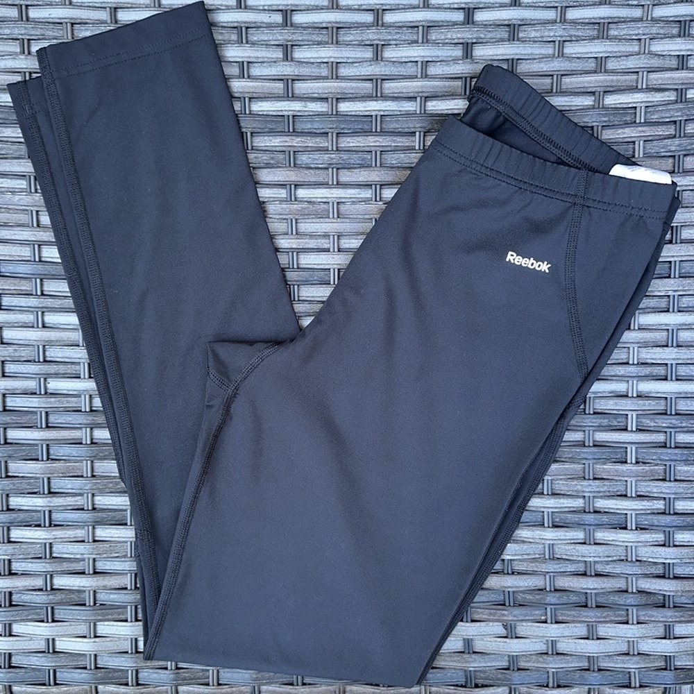 REEBOK Play Dry Black Base Layer Pants